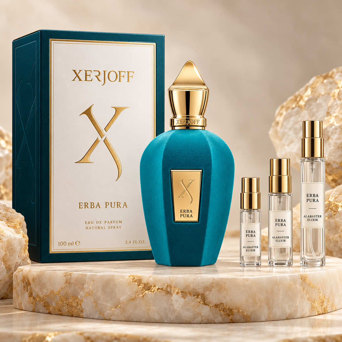 Xerjoff Erba Pura fragrance decants in 2 ml, 5 ml and 10 ml